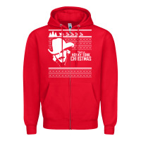Red alan jackson ugly christmas [tb] Zipper Hoodie - linhVisuals