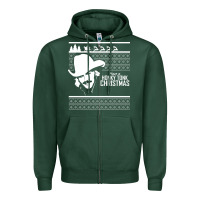 Sports Green alan jackson ugly christmas [tb] Zipper Hoodie - linhVisuals