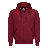 Burgundy masearti car essential Zipper Hoodie - linhVisuals