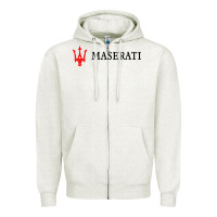 Oatmeal Heather masearti car essential Zipper Hoodie - linhVisuals