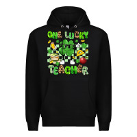 Black one lucky teacher Premium Hoodie - Artiststas