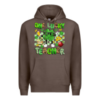 Coffee one lucky teacher Premium Hoodie - Artiststas