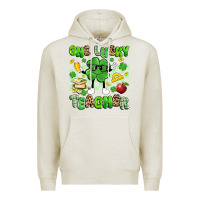 Oatmeal Heather one lucky teacher Premium Hoodie - Artiststas