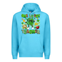 Ocean Blue one lucky teacher Premium Hoodie - Artiststas