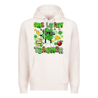 Pale Pink one lucky teacher Premium Hoodie - Artiststas