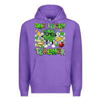 Purple one lucky teacher Premium Hoodie - Artiststas