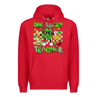Red one lucky teacher Premium Hoodie - Artiststas