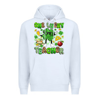 White one lucky teacher Premium Hoodie - Artiststas