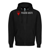 Black masearti car essential Zipper Hoodie - linhVisuals