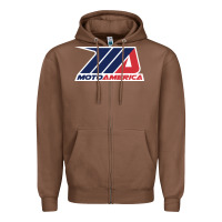Chestnut motoamerica Zipper Hoodie - linhVisuals