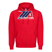 Red motoamerica Zipper Hoodie - linhVisuals