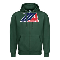 Sports Green motoamerica Zipper Hoodie - linhVisuals