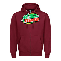 Burgundy #mountain dude Zipper Hoodie - linhVisuals