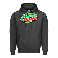 Charcoal Heather #mountain dude Zipper Hoodie - linhVisuals