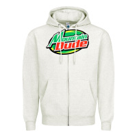 Oatmeal Heather #mountain dude Zipper Hoodie - linhVisuals
