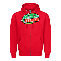 Red #mountain dude Zipper Hoodie - linhVisuals