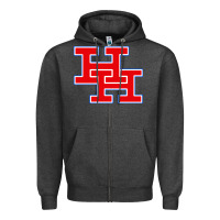 Charcoal Heather herbert hoover high school (west virginia) Zipper Hoodie - linhVisuals