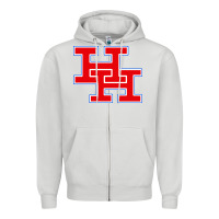 Dove Grey herbert hoover high school (west virginia) Zipper Hoodie - linhVisuals