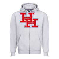 Heather Grey herbert hoover high school (west virginia) Zipper Hoodie - linhVisuals