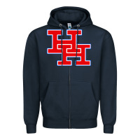 Navy herbert hoover high school (west virginia) Zipper Hoodie - linhVisuals