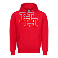 Red herbert hoover high school (west virginia) Zipper Hoodie - linhVisuals