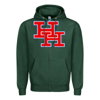 Sports Green herbert hoover high school (west virginia) Zipper Hoodie - linhVisuals