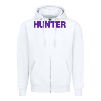 White hunter college high school Zipper Hoodie - linhVisuals