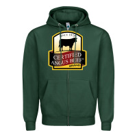 Sports Green angus beef Zipper Hoodie - linhVisuals