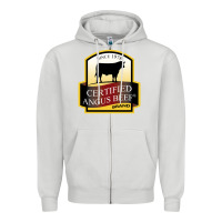 Dove Grey angus beef Zipper Hoodie - linhVisuals