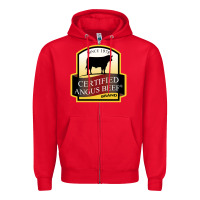Red angus beef Zipper Hoodie - linhVisuals