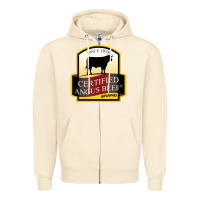 Sandshell angus beef Zipper Hoodie - linhVisuals