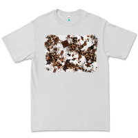 Dove Grey cowhide leopard background Premium Tee - RanaPortraitStore