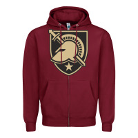 Burgundy army west point Zipper Hoodie - linhVisuals