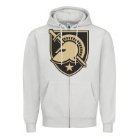 Dove Grey army west point Zipper Hoodie - linhVisuals