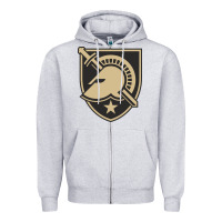 Heather Grey army west point Zipper Hoodie - linhVisuals