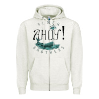 Oatmeal Heather Punch Brothers Zipper Hoodie - linhVisuals