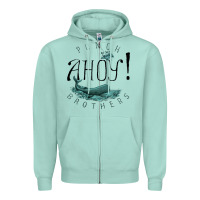 Seafoam Punch Brothers Zipper Hoodie - linhVisuals