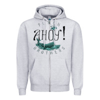 Heather Grey Punch Brothers Zipper Hoodie - linhVisuals
