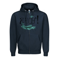 Navy Punch Brothers Zipper Hoodie - linhVisuals