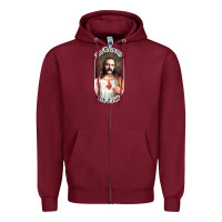 Burgundy it should have been lars Zipper Hoodie - linhVisuals