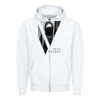 White copy Zipper Hoodie - linhVisuals