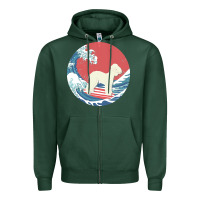 Sports Green bedlington terrier t  shirt bedlington terrier gifts   ocean waves sur Zipper Hoodie - linhVisuals