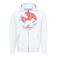White bedlington terrier t  shirt bedlington terrier gifts   ocean waves sur Zipper Hoodie - linhVisuals