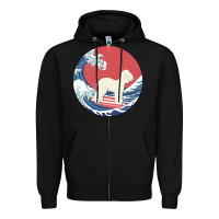 Black bedlington terrier t  shirt bedlington terrier gifts   ocean waves sur Zipper Hoodie - linhVisuals