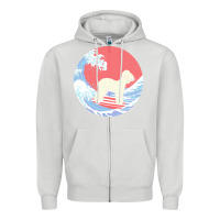 Dove Grey bedlington terrier t  shirt bedlington terrier gifts   ocean waves sur Zipper Hoodie - linhVisuals