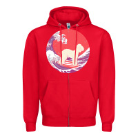 Red bedlington terrier t  shirt bedlington terrier gifts   ocean waves sur Zipper Hoodie - linhVisuals