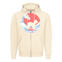 Sandshell bedlington terrier t  shirt bedlington terrier gifts   ocean waves sur Zipper Hoodie - linhVisuals