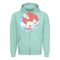 Seafoam bedlington terrier t  shirt bedlington terrier gifts   ocean waves sur Zipper Hoodie - linhVisuals