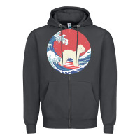 Smoke bedlington terrier t  shirt bedlington terrier gifts   ocean waves sur Zipper Hoodie - linhVisuals