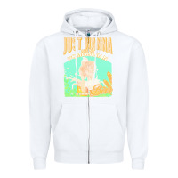 White pommeranian t  shirt dog owner, just wanna pet my pommeranian & drink Zipper Hoodie - linhVisuals